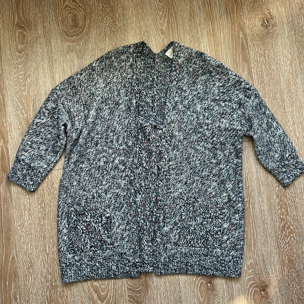 NWOT Universal Thread multi color marled knit cardigan, 3/4 sleeves, size XS